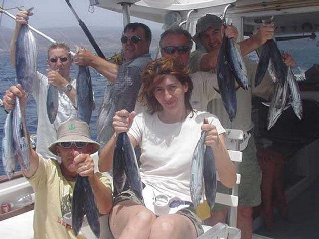 13/07 happy fishermen Cavalier & Blue Marlin Sport Fishing Gran Canaria