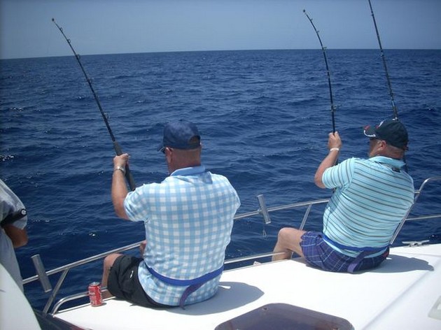 ALBAKOR OCH SKIPJACKAR Idag trollade båtarna, Cavalier & Blue Marlin Sport Fishing Gran Canaria