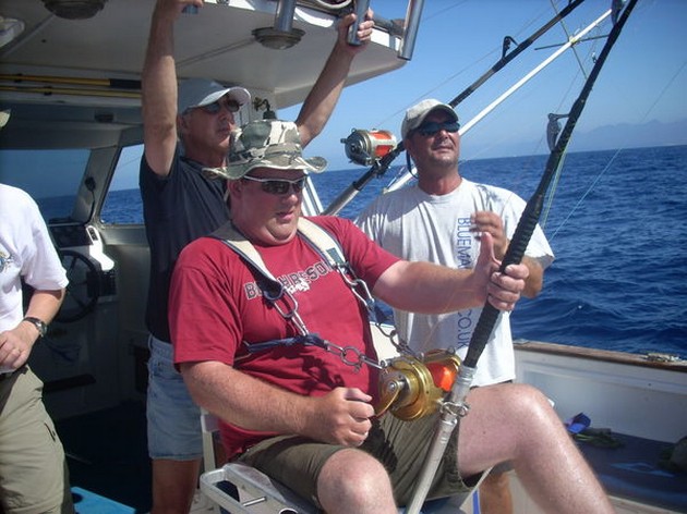 BLÅ MÄRKAD BLÅ Efter ett mycket lyckat stort spel - Cavalier & Blue Marlin Sport Fishing Gran Canaria