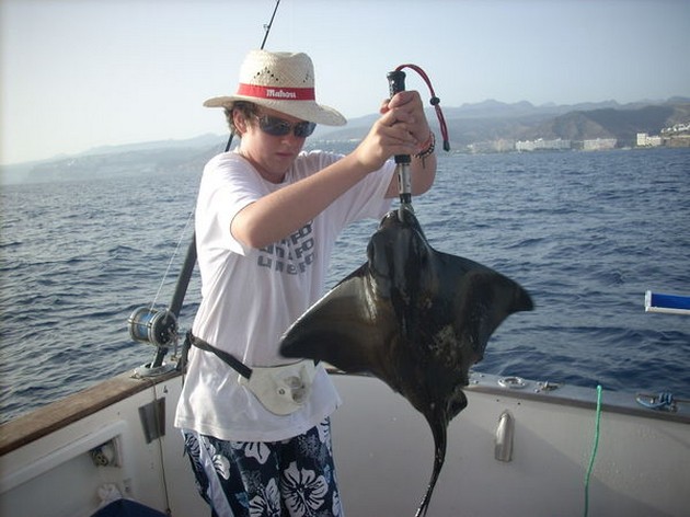 BLAUWE MARLIJN LOS<br><br>Pech vandaag voor Kevin Boerboom, - Cavalier & Blue Marlin Sport Fishing Gran Canaria