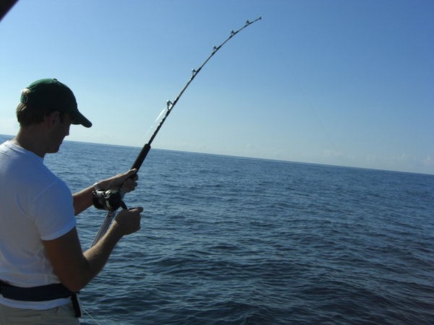 TIBURÓN MARTILLO 29 KILO Con la pesca de fondo - Cavalier & Blue Marlin Sport Fishing Gran Canaria