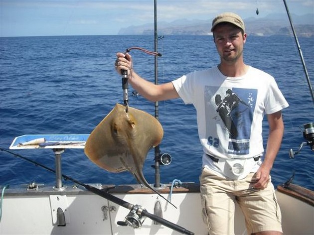 GOOD START<br><br>Happy faces from satisfied fishermen in - Cavalier & Blue Marlin Sport Fishing Gran Canaria