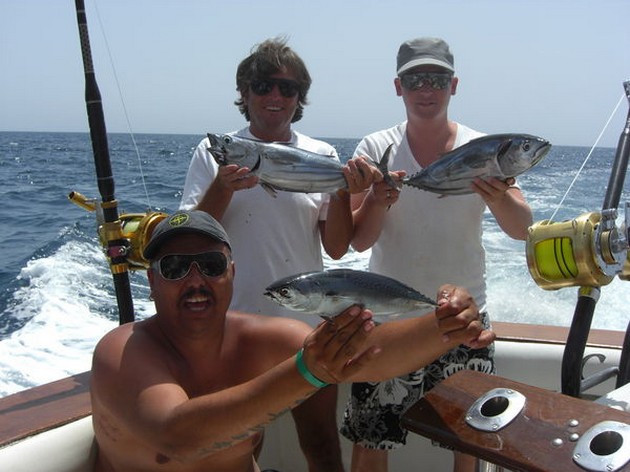 25/08 happy fishermen Cavalier & Blue Marlin Sport Fishing Gran Canaria