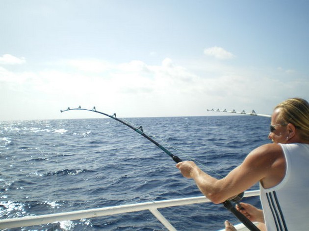 SKIPJACK TUNA<br><br>Wendy Gillard and Marc Mispoulier from - Cavalier & Blue Marlin Sport Fishing Gran Canaria