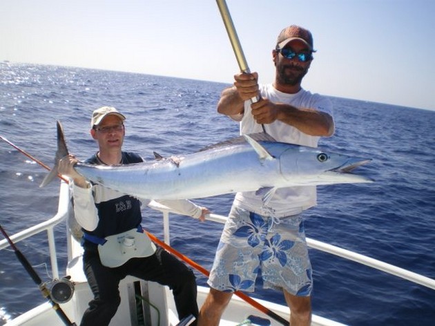 2 WAHOO`S<br><br>Weinig wind en goede vangsten kan ik de - Cavalier & Blue Marlin Sport Fishing Gran Canaria