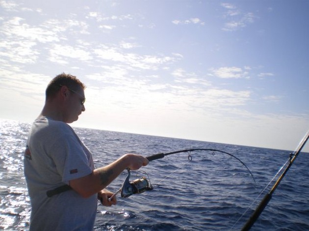 WAHOO 20 KILO<br><br>Het was  de Engelse sportvisser Stuart - Cavalier & Blue Marlin Sport Fishing Gran Canaria