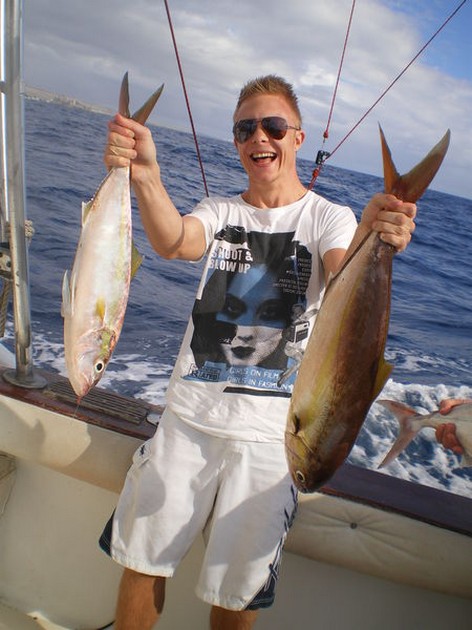 2 Amberjacks Cavalier & Blue Marlin Sport Fishing Gran Canaria
