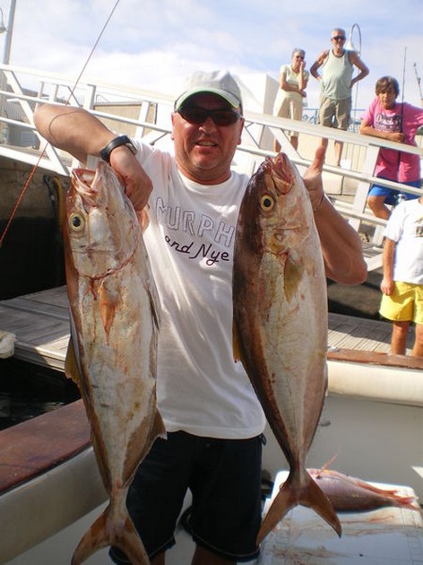 2 Amberjacks Cavalier & Blue Marlin Sport Fishing Gran Canaria
