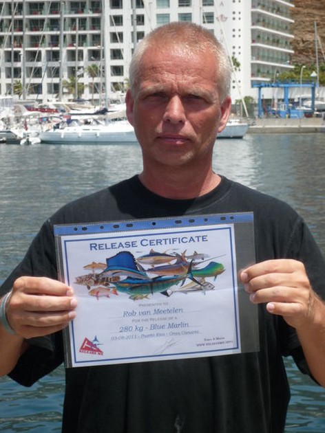 the certificate Cavalier & Blue Marlin Sport Fishing Gran Canaria
