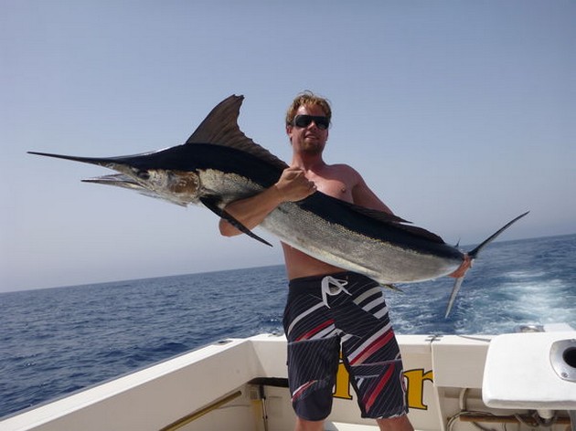 Giant Spear fish - Sjoerd Carrière from Holland on the boat Cavalier Cavalier & Blue Marlin Sport Fishing Gran Canaria