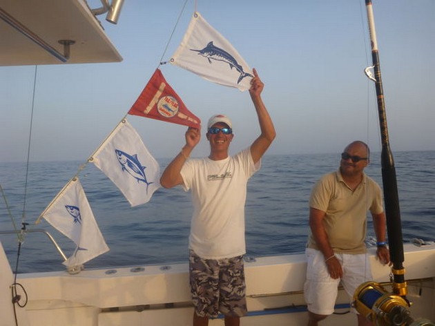 Cavalier caught Blue Marlin and 2 Albacores Cavalier & Blue Marlin Sport Fishing Gran Canaria