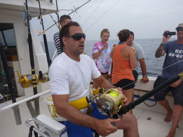 Cavalier släppte en blå marlin uppskattad till 380 kilo. Cavalier & Blue Marlin Sport Fishing Gran Canaria