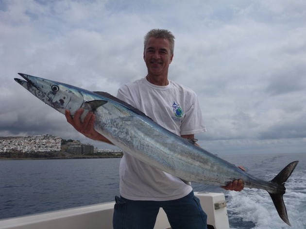 21 kg Wahoo caught by Peter Schuurbiers from Holland Cavalier & Blue Marlin Sport Fishing Gran Canaria