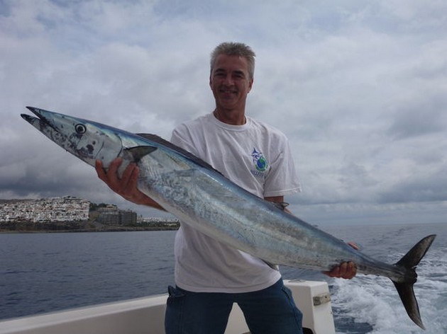 21 kg Wahoo caught by Peter Schuurbiers from Holland Cavalier & Blue Marlin Sport Fishing Gran Canaria