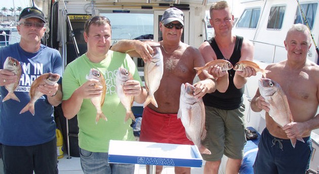 Satisfied Anglers - Satisfied fishermen caught some Red Snappers Cavalier & Blue Marlin Sport Fishing Gran Canaria