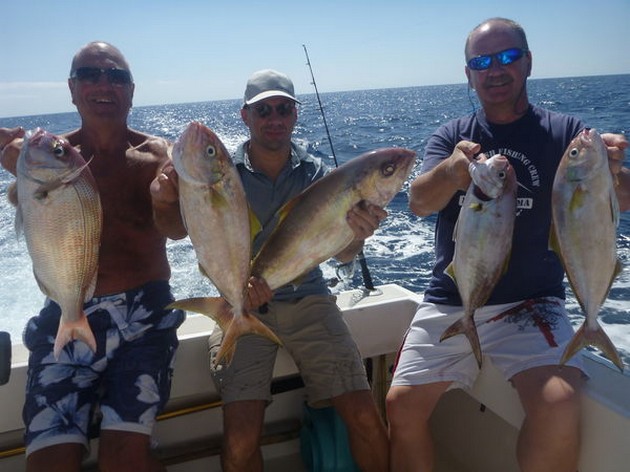 Satisfied anglers are showing their catch. Cavalier & Blue Marlin Sport Fishing Gran Canaria