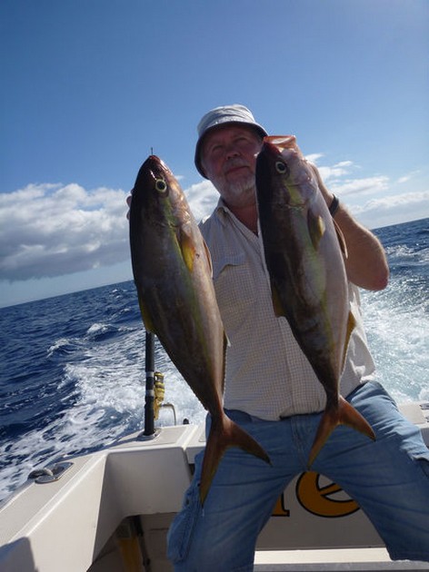 Amberjacks caught by Mikko Hannirainen from Finland Cavalier & Blue Marlin Sport Fishing Gran Canaria