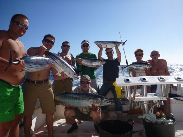 Satisfied Fishermen - Satisfied fishermen are showing their cath Cavalier & Blue Marlin Sport Fishing Gran Canaria
