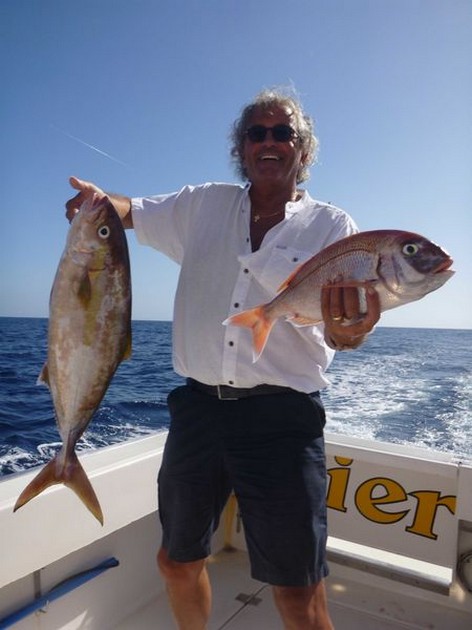 Well done - Red Snapper & Amberjack caught by angler Ed Schoonacker Cavalier & Blue Marlin Sport Fishing Gran Canaria