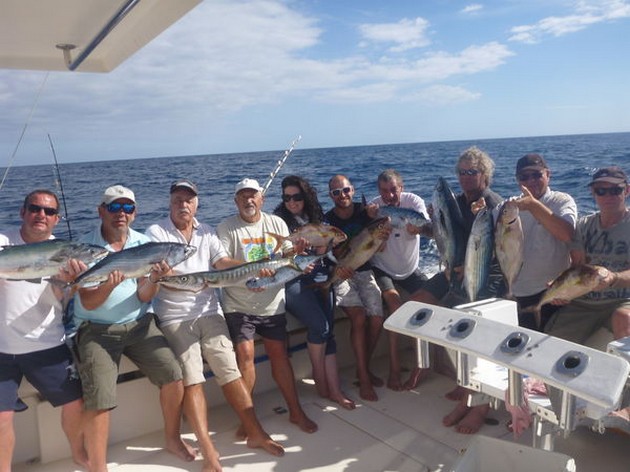 Happy Together - Satisfied anglers after a day fishing on the Cavalier Cavalier & Blue Marlin Sport Fishing Gran Canaria