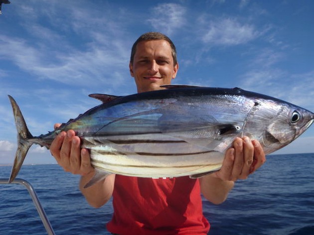 Skipjack Tuna - Thomazs Drzewiecki from Poland on the boat Cavalier Cavalier & Blue Marlin Sport Fishing Gran Canaria