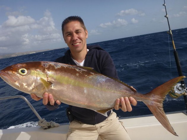Mooie Amberjack voor Sander Felter uit Holland Cavalier & Blue Marlin Sport Fishing Gran Canaria
