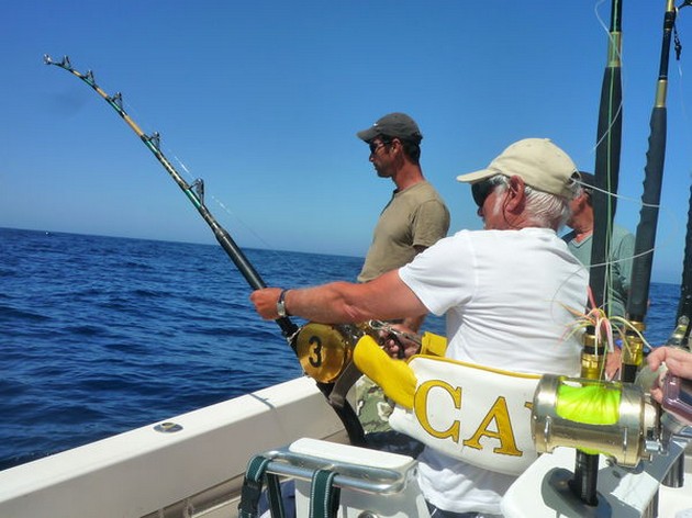 Hooked Up - Paul Dompeling hooked up on the Cavalier Cavalier & Blue Marlin Sport Fishing Gran Canaria