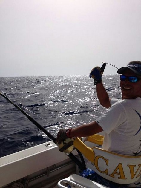 6 bites of White and 1 of Blue Marlin Cavalier & Blue Marlin Sport Fishing Gran Canaria