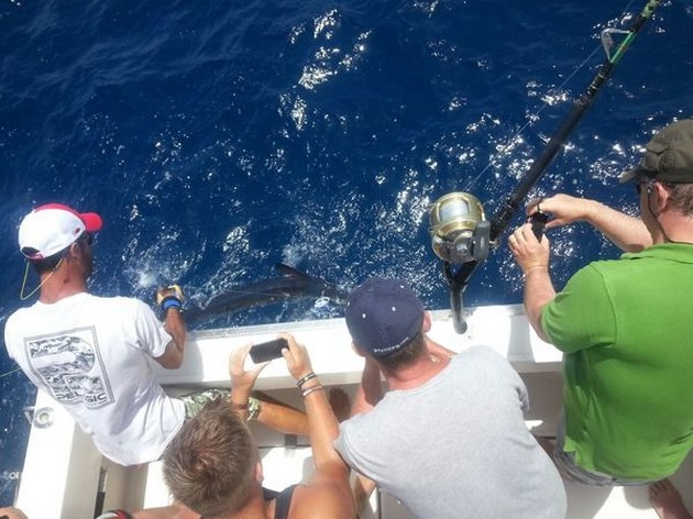A sunny day with happy fishermen ! Cavalier & Blue Marlin Sport Fishing Gran Canaria