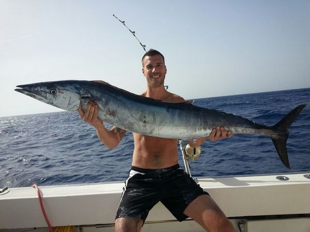 21 kg Wahoo fångad av Martin Buytenhek från Holland Cavalier & Blue Marlin Sport Fishing Gran Canaria