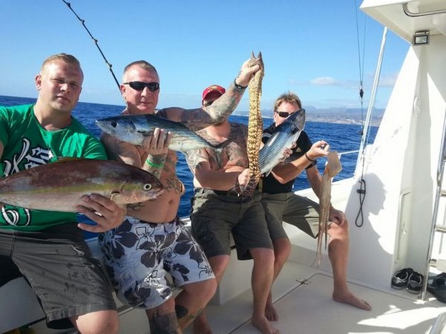 Well done - Satisfied Danish Anglers on the Cavalier Cavalier & Blue Marlin Sport Fishing Gran Canaria