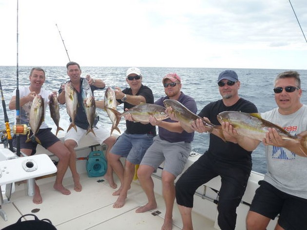 Great Catch - Satisfied anglers onboard of the boat Cavalier Cavalier & Blue Marlin Sport Fishing Gran Canaria