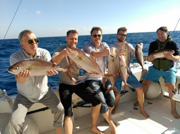 Satisfied fishermen - Satisfied anglers on board of the Cavalier Cavalier & Blue Marlin Sport Fishing Gran Canaria