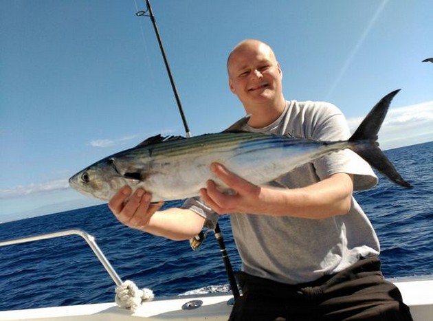 North Atlantic Bonito - Arto Koivurinta aboard of the boat Cavalier Cavalier & Blue Marlin Sport Fishing Gran Canaria