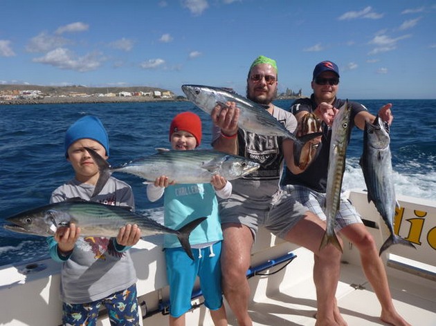 Great Catch for Jarno, Eety ,and Roope Hacklin + Janne Sirén Cavalier & Blue Marlin Sport Fishing Gran Canaria