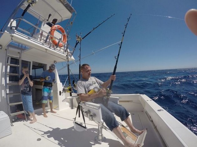 Hook Up - Mr Anders from Sweden hooked up with his dream fish Cavalier & Blue Marlin Sport Fishing Gran Canaria
