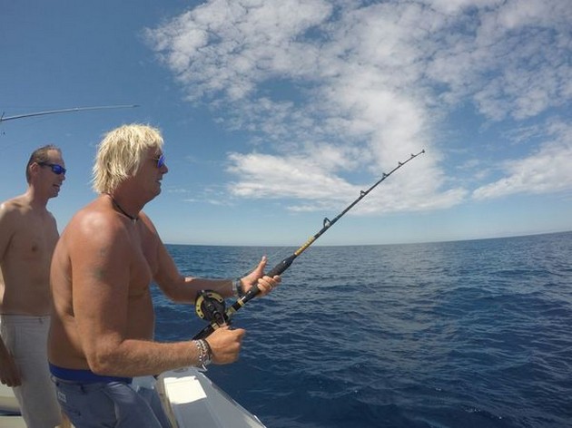 Hooked Up - Gert is fighting his White Marlin Cavalier & Blue Marlin Sport Fishing Gran Canaria