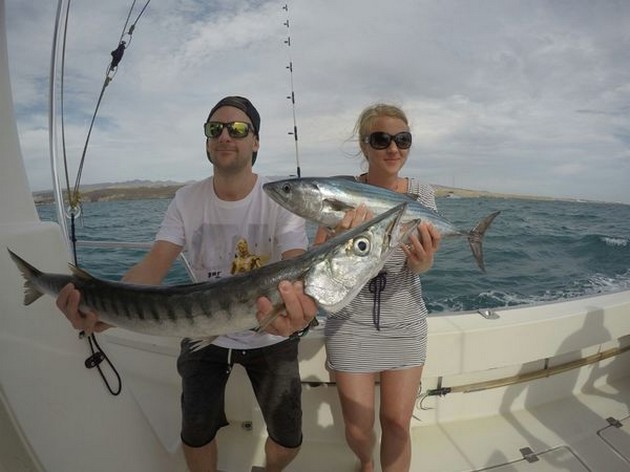 Nice Catch - Lina Carlsson and  Stein Are Nilsen both from Norway Cavalier & Blue Marlin Sport Fishing Gran Canaria