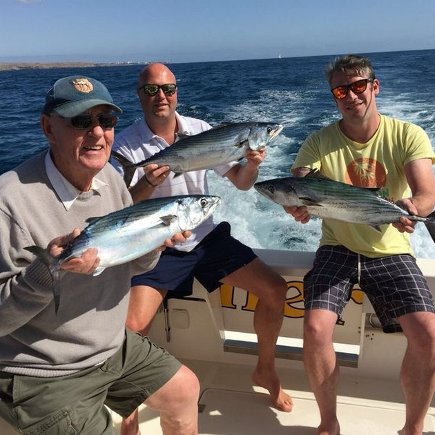 Nice Catch - Satisfied anglers on board of the Cavalier Cavalier & Blue Marlin Sport Fishing Gran Canaria