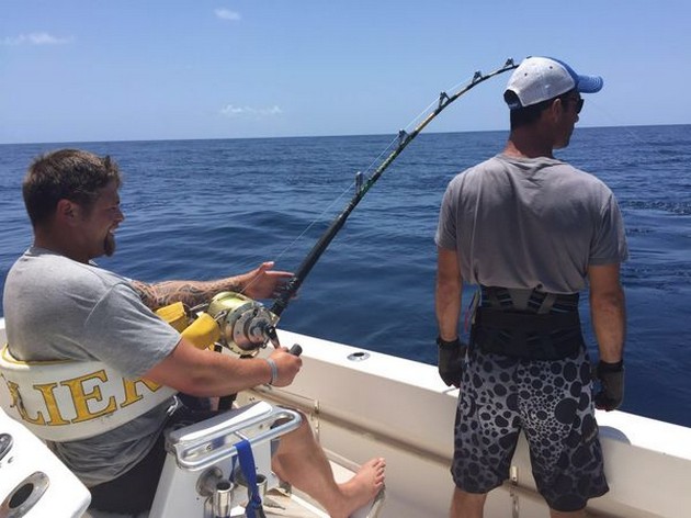 Hooked Up - James Hopkins is fighting his 320 kg Bluefin Tuna Cavalier & Blue Marlin Sport Fishing Gran Canaria
