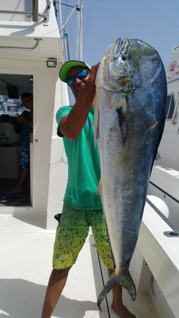 27 kg Dorado caught by Jog Gregory from the UK Cavalier & Blue Marlin Sport Fishing Gran Canaria