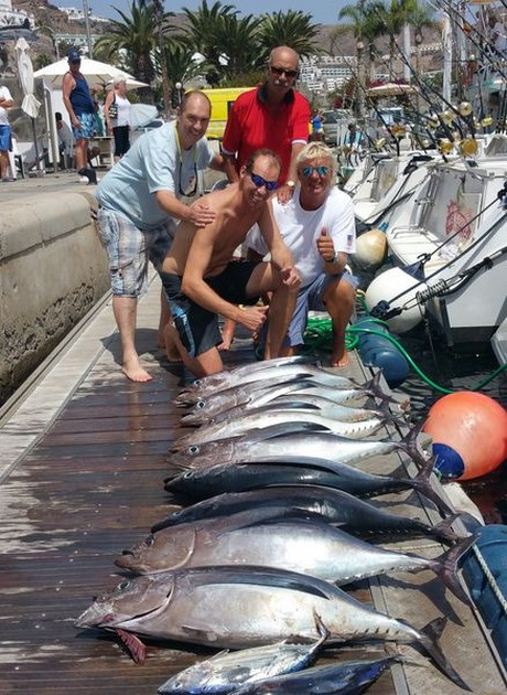 Alabcores - Great catch of Albacores Cavalier & Blue Marlin Sport Fishing Gran Canaria