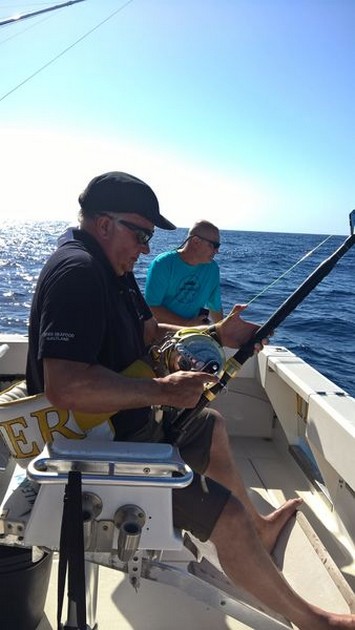 Hooked Up - Howard hooked up with a Blue Marlin Cavalier & Blue Marlin Sport Fishing Gran Canaria