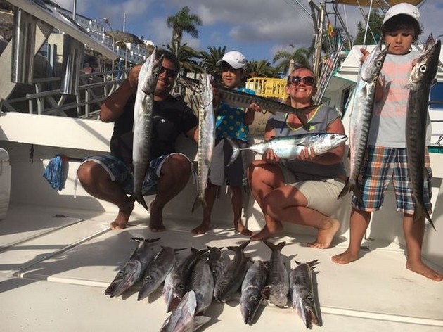 Familie Augustine aan boord van de boot Cavalier Cavalier & Blue Marlin Sport Fishing Gran Canaria