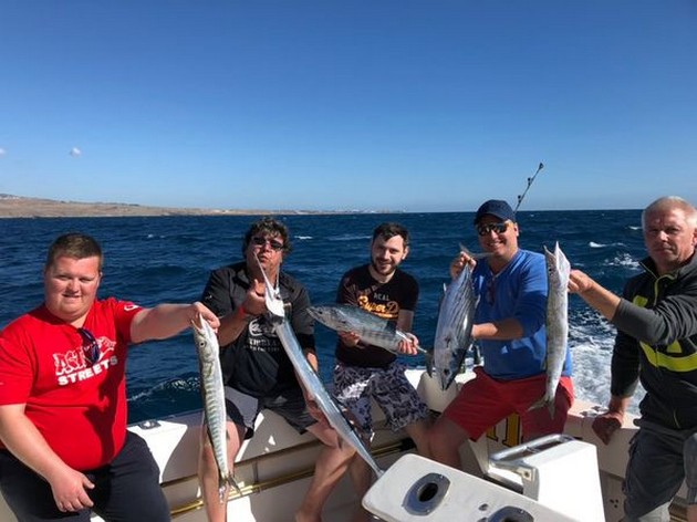 Well done - Satisfied anglers on board of the Cavalier Cavalier & Blue Marlin Sport Fishing Gran Canaria