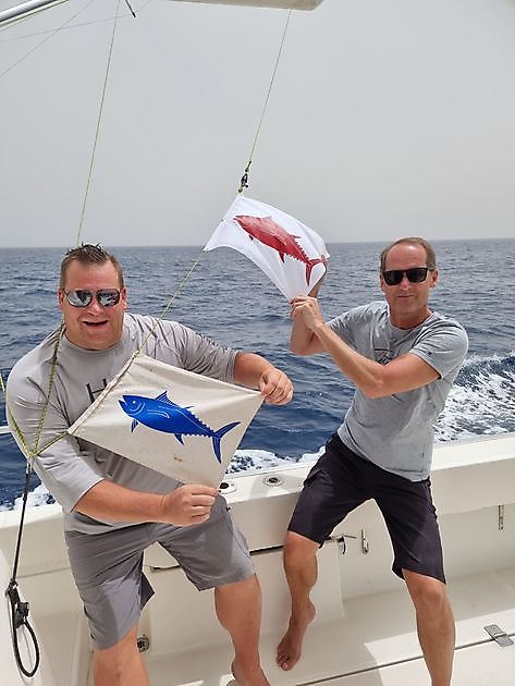 Dubbele aanbeet Blauwvin tonijn - Cavalier & Blue Marlin Sport Fishing Gran Canaria