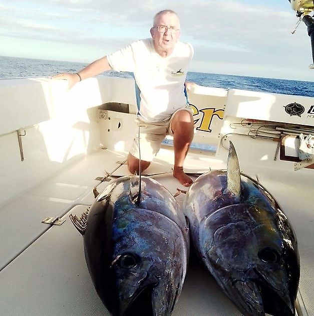 3 Grootoogtonijnen - 2 aanboord /1 released - Cavalier & Blue Marlin Sport Fishing Gran Canaria