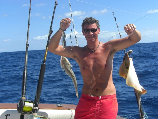 satisfied fisherman Cavalier & Blue Marlin Sport Fishing Gran Canaria
