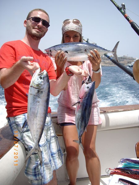 13/07 Pescadores satisfechos Cavalier & Blue Marlin Sport Fishing Gran Canaria