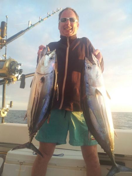 Skipjack Tunas - Skipjacks Tunas caught by Jem Dicken from the United Kingdom. Cavalier & Blue Marlin Sport Fishing Gran Canaria
